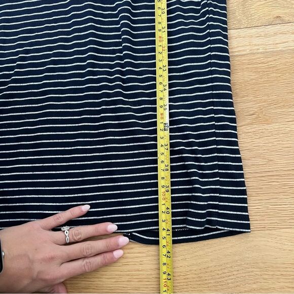 Marine Layer Lexi Rib Daytime MIDI Tank Dress in Navy Stripes small - Picture 9 of 9